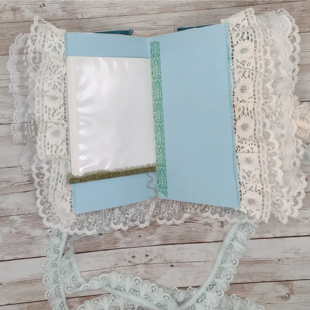 Turquoise Embellished Junk Journal: Flowers, Birds and Butterflies (Explore)